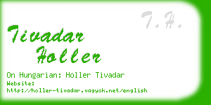 tivadar holler business card